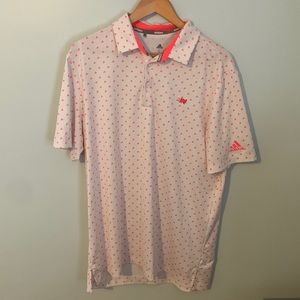 Under armor golf shirt. Pink and white
